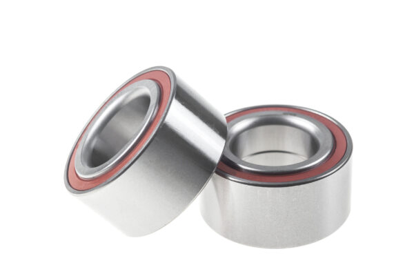 Two,Ball,Bearings,,Isolated,On,White,Background,With,Clipping,Path